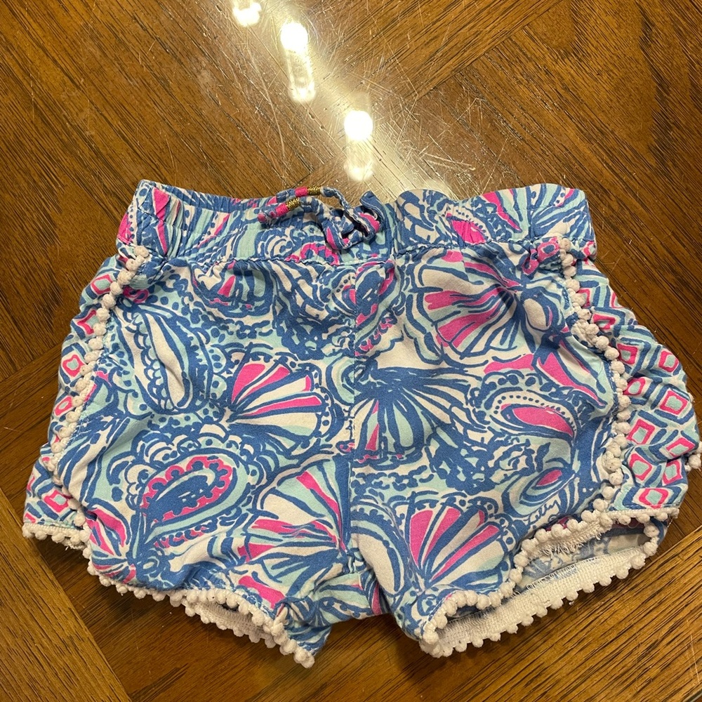 Lilly Pulitzer Blue and Pink High Waist Shorts